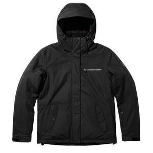 Roxy Women's Snowboard Ski Jacket L Black Jetty Convertible Fleece Lined EUC